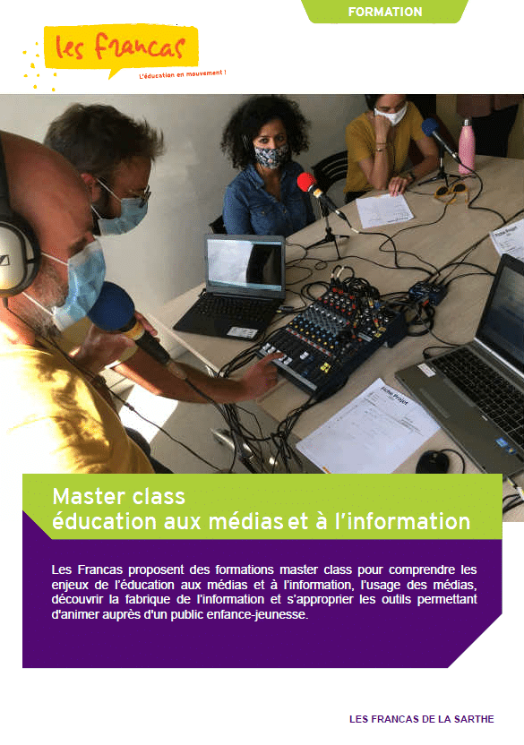 22 - Master Class Éducation aux Médias - Francas et DRAC PDL - Dépliant Recto