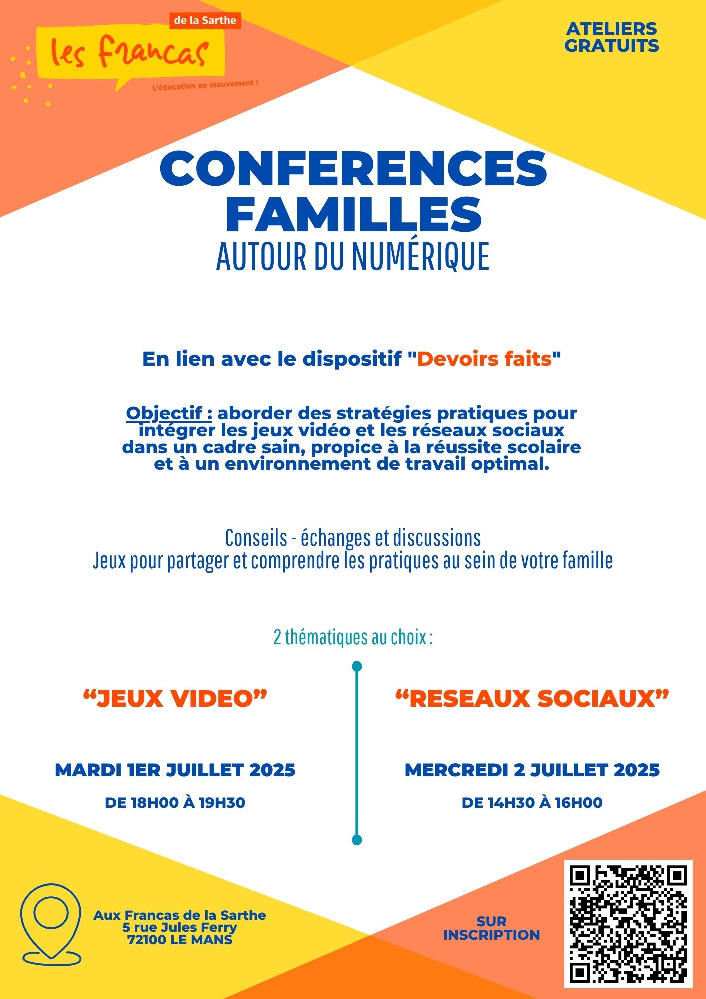 Conférences familles - Comment les jeux vidéo et réseaux sociaux influencent l'environnement de travail des enfants ?