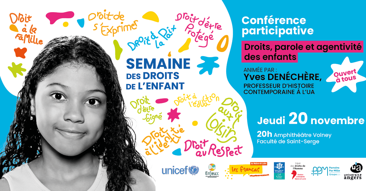 36e anniversaire de la CIDE - Conférence "Droits, parole et agentivité des enfants", par Yves DENECHERE