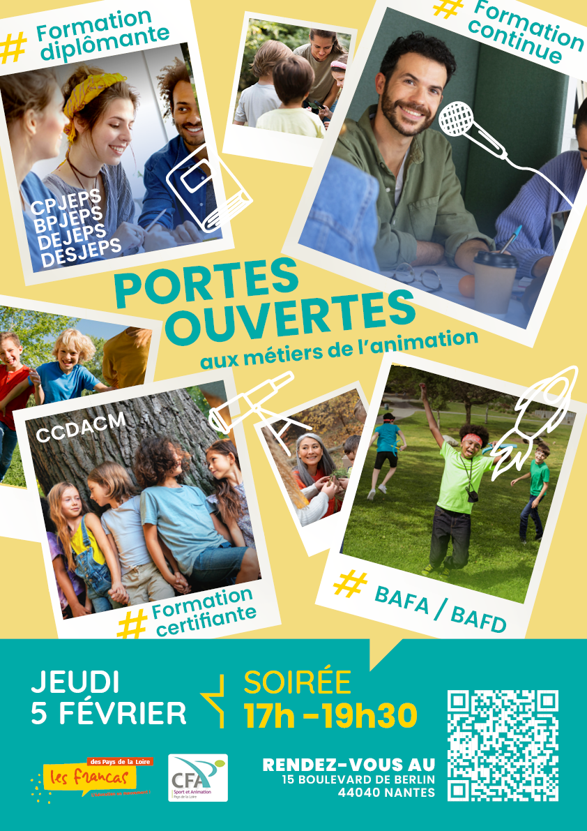 Pdl Animation Portes ouvertes aux métiers de l'animation ! -2026- Les Francas pays de ...